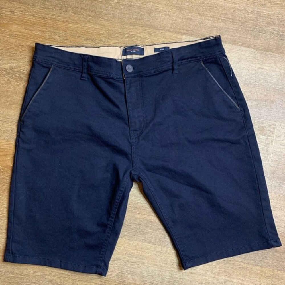 Blue Flat Front Marc Asher Shorts